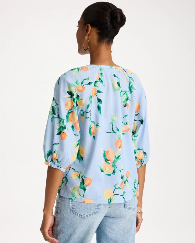 Cotton Voile Printed Blouse - image 3